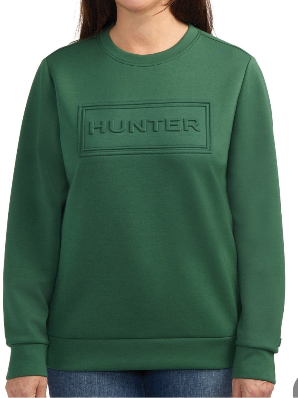 Hunter Green 3D Logo Crewneck Sweatshirt